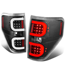 Load image into Gallery viewer, 09-14 Ford F-150 Dual C-Bar 3D LED Tail Lights Black/Clear