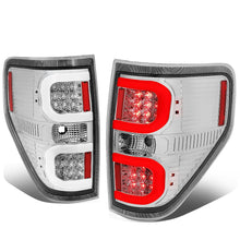 Load image into Gallery viewer, 2009-2014 Ford F-150 Dual C-Bar 3D LED Tail Lights - Chrome/Clear