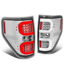 Load image into Gallery viewer, 2009-2014 Ford F-150 Dual C-Bar 3D LED Tail Lights - Chrome/Clear