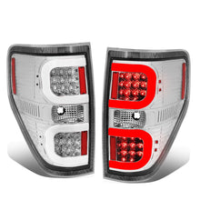 Load image into Gallery viewer, 2009-2014 Ford F-150 Dual C-Bar 3D LED Tail Lights - Chrome/Clear