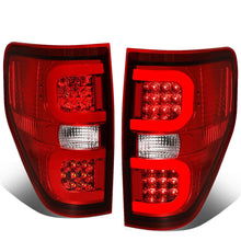 Load image into Gallery viewer, 09-14 Ford F-150 Dual C-Bar 3D LED Tail Lights - Chrome/Red