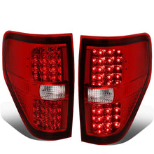 Load image into Gallery viewer, 09-14 Ford F-150 Full LED Tail Lights - Chrome/Red