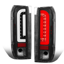 Load image into Gallery viewer, 90-97 Ford F-150/F-250/F-350/Bronco 3D LED Tail Lights Black/Clear