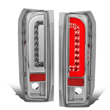 Load image into Gallery viewer, 90-97 Ford F-150/F-250/F-350/Bronco 3D LED Tail Lights Chrome/Clear