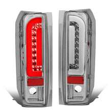 Load image into Gallery viewer, 90-97 Ford F-150/F-250/F-350/Bronco 3D LED Tail Lights Chrome/Clear