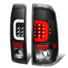 Load image into Gallery viewer, 97-07 Ford F-150 F-250 F-350 C-Bar 3D LED Tail Lights Black/Clear
