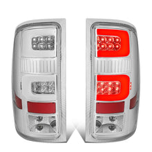 Load image into Gallery viewer, 07-14 GMC Sierra 1500/2500HD/3500HD 3D LED Tail Lights Chrome/Clear