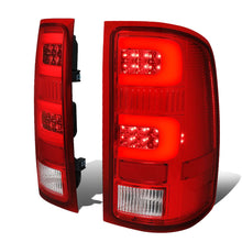 Load image into Gallery viewer, 07-14 GMC Sierra 3D LED Tail Lights Chrome Red