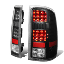 Load image into Gallery viewer, 07-14 GMC Sierra LED Tail Lights Black Clear