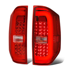 Load image into Gallery viewer, 14-18 Toyota Tundra Tube Bar Style 3D LED Tail Lights Chrome/Red