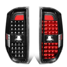 Load image into Gallery viewer, 14-18 Toyota Tundra Full LED Tail Lights Black/Clear