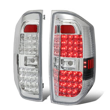 Load image into Gallery viewer, 2014-2018 Toyota Tundra Full LED Tail Lights - Chrome/Clear