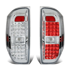 Load image into Gallery viewer, 2014-2018 Toyota Tundra Full LED Tail Lights - Chrome/Clear