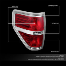 Load image into Gallery viewer, 2009-2014 Ford F-150 Right Tail Light - Chrome/Red