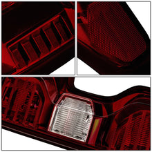 Load image into Gallery viewer, 2019-2024 Chevrolet Silverado 1500 LED Dark Red Tail Lights