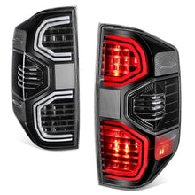 Load image into Gallery viewer, 14-21 Toyota Tundra LED Tube Tail Lights Black Housing Clear Lens