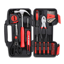 Load image into Gallery viewer, 39-Piece Tool Set Box - Black/Red