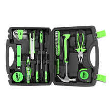 Load image into Gallery viewer, 46-Piece Tool Set with Storage Box - Black/Green