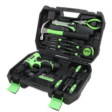 Load image into Gallery viewer, 27-Piece Tool Set with Carrying Case - Black/Green