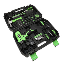 Load image into Gallery viewer, 27-Piece Tool Set with Carrying Case - Black/Green