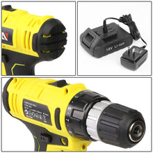 Load image into Gallery viewer, 46-Piece Tool Set with Cordless Drill - Black/Yellow