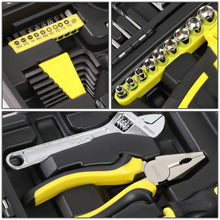 Load image into Gallery viewer, 46-Piece Tool Set with Cordless Drill - Black/Yellow