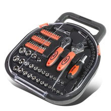 Load image into Gallery viewer, 64-Piece Chrome Vanadium Steel Tool Set - Black/Orange