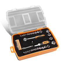 Load image into Gallery viewer, 41-Piece Screwdriver Bit Tool Set Kit - Black/Orange