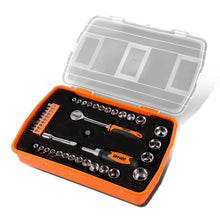 Load image into Gallery viewer, 41-Piece Screwdriver Bit Tool Set Kit - Black/Orange