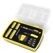 Load image into Gallery viewer, 51-Piece Magnetic Screwdriver Bit Tool Set - Black/Yellow