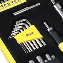Load image into Gallery viewer, 51-Piece Magnetic Screwdriver Bit Tool Set - Black/Yellow