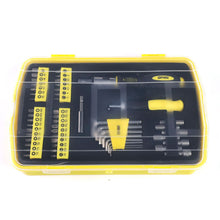 Load image into Gallery viewer, 51-Piece Magnetic Screwdriver Bit Tool Set - Black/Yellow