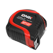Load image into Gallery viewer, DNA Logo 25FT Measuring Tape - Push Button Black/Red