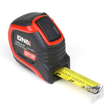 Load image into Gallery viewer, DNA Logo 25FT Measuring Tape - Push Button Black/Red