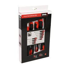 Load image into Gallery viewer, DNA Logo Screwdriver Set Tool Kit - 10 Piece Black Red Grip