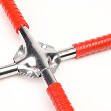 Load image into Gallery viewer, 4-Way Cross Lug Wrench - Chrome Vanadium Steel - 16" - Red/Silver