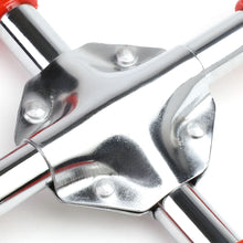 Load image into Gallery viewer, 4-Way Cross Lug Wrench - Chrome Vanadium Steel - 16" - Red/Silver