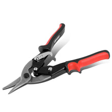 Load image into Gallery viewer, 10" Straight Cut Tin Snips with DNA Logo &amp; Thumb Lock - Red/Black