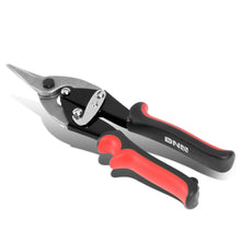 Load image into Gallery viewer, 10" Straight Cut Tin Snips with DNA Logo &amp; Thumb Lock - Red/Black