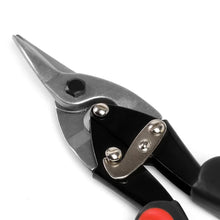 Load image into Gallery viewer, 10" Straight Cut Tin Snips with DNA Logo &amp; Thumb Lock - Red/Black