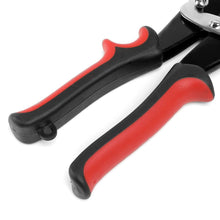 Load image into Gallery viewer, 10" Straight Cut Tin Snips with DNA Logo &amp; Thumb Lock - Red/Black