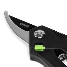 Load image into Gallery viewer, DNA Logo Bypass Garden Pruner 8 Inch Metallic Black Green