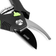 Load image into Gallery viewer, DNA Logo Bypass Garden Pruner 8 Inch Metallic Black Green