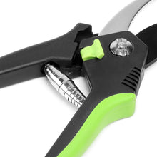 Load image into Gallery viewer, DNA Logo Bypass Garden Pruner 8 Inch Metallic Black Green