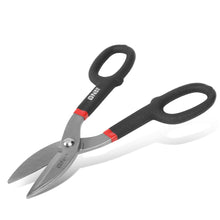 Load image into Gallery viewer, DNA Logo Tin Snips 10-1/2" Straight Pattern Metallic Black Red