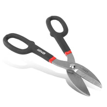 Load image into Gallery viewer, DNA Logo Tin Snips 10-1/2" Straight Pattern Metallic Black Red