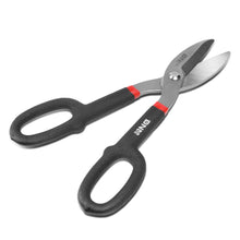 Load image into Gallery viewer, DNA Logo Tin Snips 10-1/2" Straight Pattern Metallic Black Red