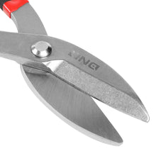 Load image into Gallery viewer, DNA Logo Tin Snips 10-1/2" Straight Pattern Metallic Black Red