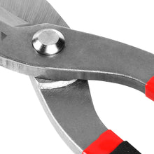 Load image into Gallery viewer, DNA Logo Tin Snips 10-1/2" Straight Pattern Metallic Black Red