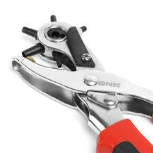Load image into Gallery viewer, DNA Logo Leather Punch Tool Set - 6 Sizes (2mm-5mm) Black/Red